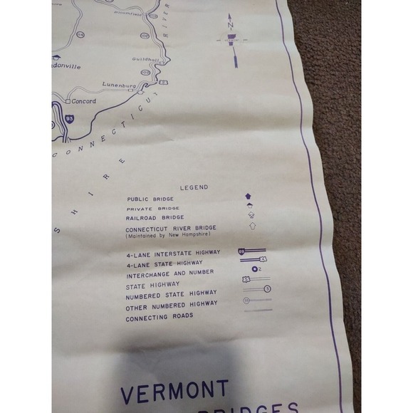 Map Vermont covered bridges State Of Vermont Agency Of Transportation 1988 map - Picture 8 of 13